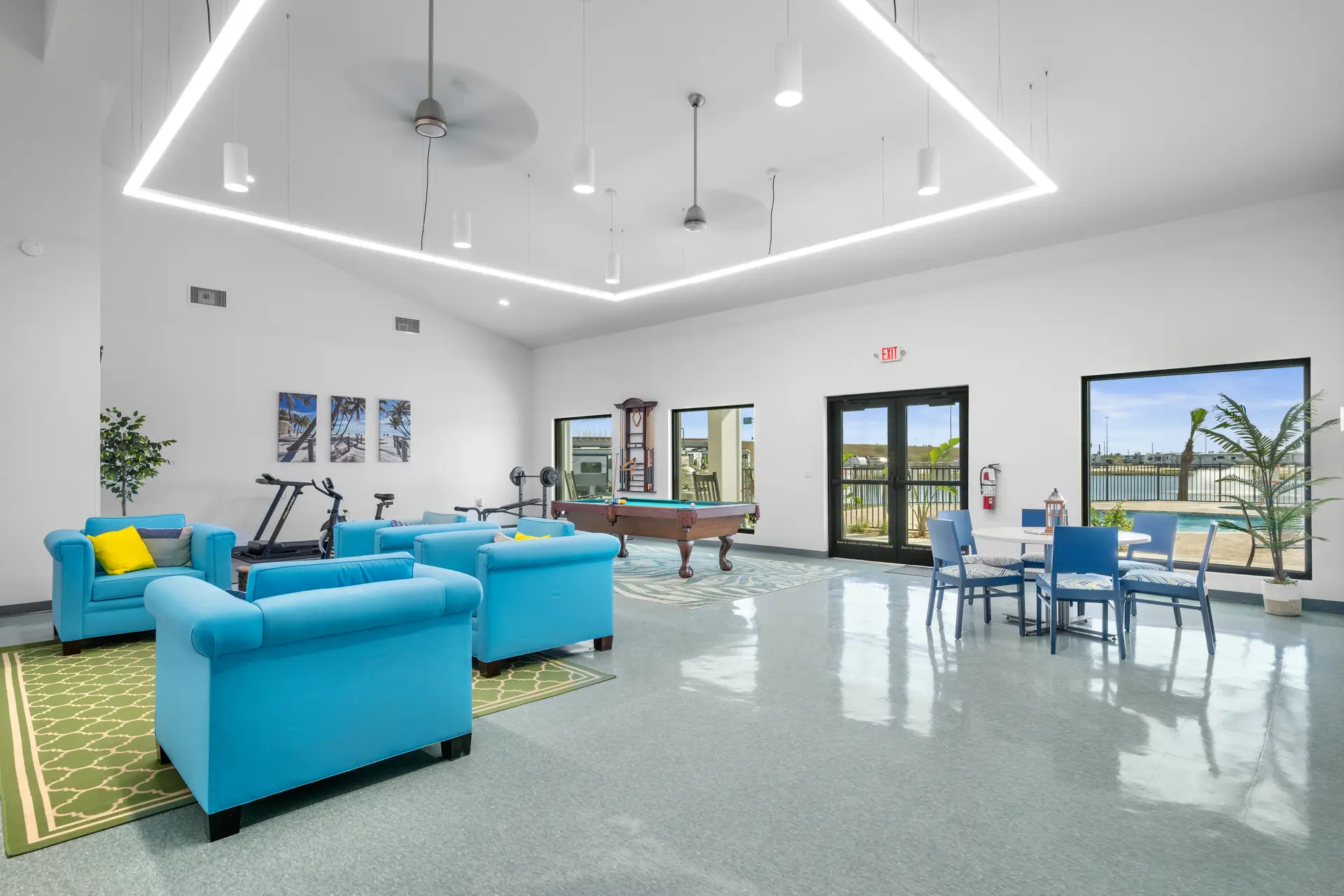 Clubhouse seating area